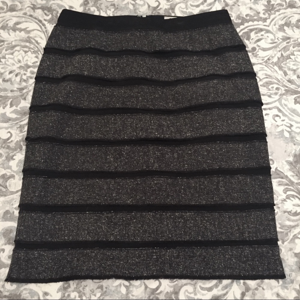 Black and grey pencil skirt